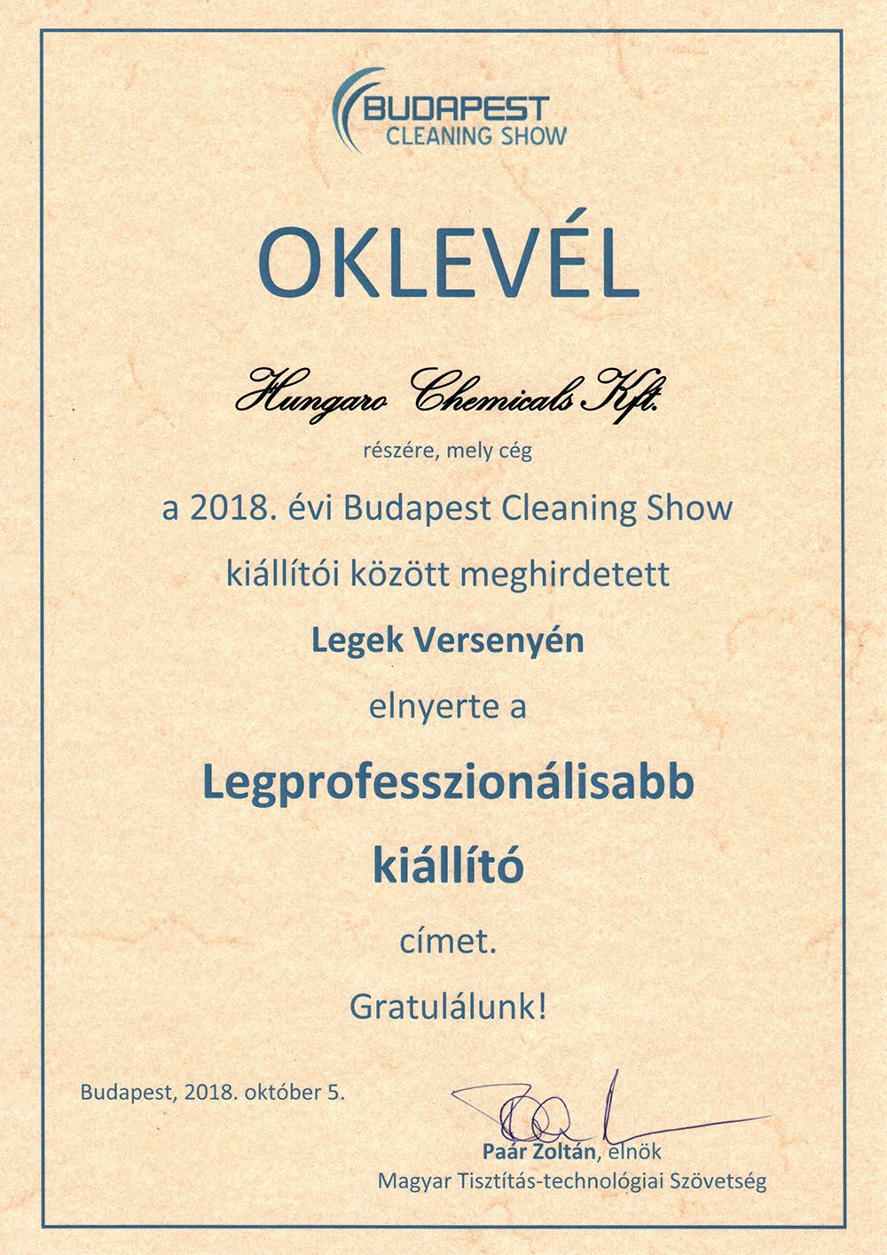 cleaning show legprofesszionalisabb kiallito HC k